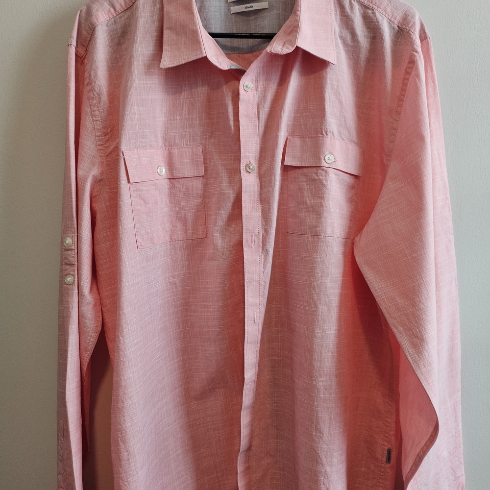 Calvin Klein Light Pink Casual Button Down Shirt